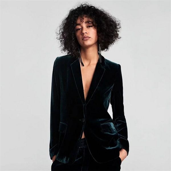 women's suits & blazers european and american dark green gold velvet small suit in the long section of slim single buckle casual jacket, White;black
women's suits & blazers european and american dark green gold velvet small suit in the long section of slim single buckle casual jacket, White;black
