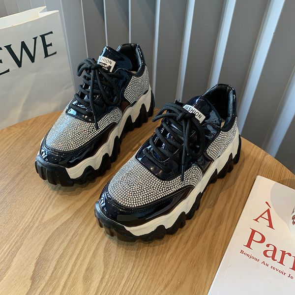 flat platform crystals sneakers women shoes sport breathable thick bottom chunky shoes blingbling rhinestone women sneakers, Black
flat platform crystals sneakers women shoes sport breathable thick bottom chunky shoes blingbling rhinestone women sneakers, Black