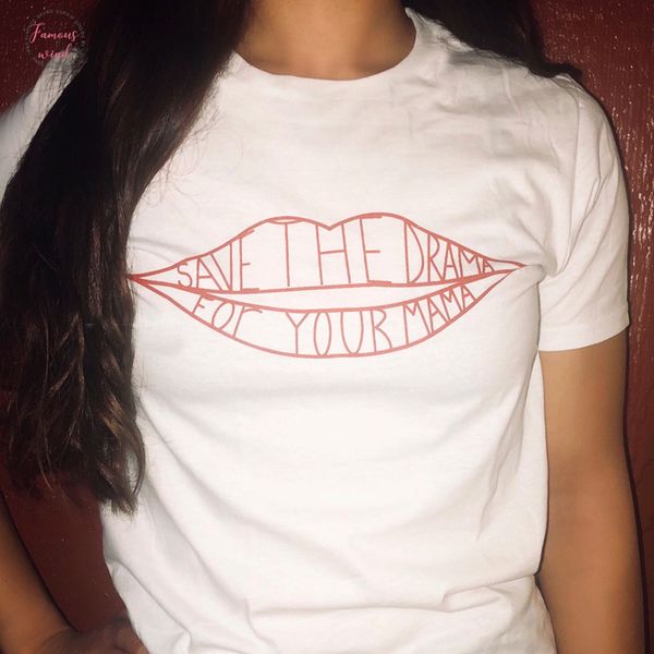 save the drama for your mama t shirt women friends t shirts polyester friends tv show rachel green tumblr goth aesthetic, White
save the drama for your mama t shirt women friends t shirts polyester friends tv show rachel green tumblr goth aesthetic, White