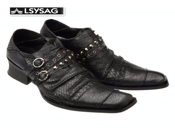 italian fashion rivets buckle men oxford shoes plus size square toe genuine leather men business shoes lace up, Black
italian fashion rivets buckle men oxford shoes plus size square toe genuine leather men business shoes lace up, Black