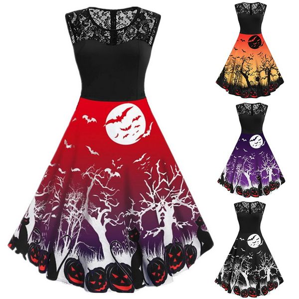 2019 womens halloween dress printed patchwork sleeveless lace breathable dresses festival party costume fashion women's dress, Black;gray
2019 womens halloween dress printed patchwork sleeveless lace breathable dresses festival party costume fashion women's dress, Black;gray
