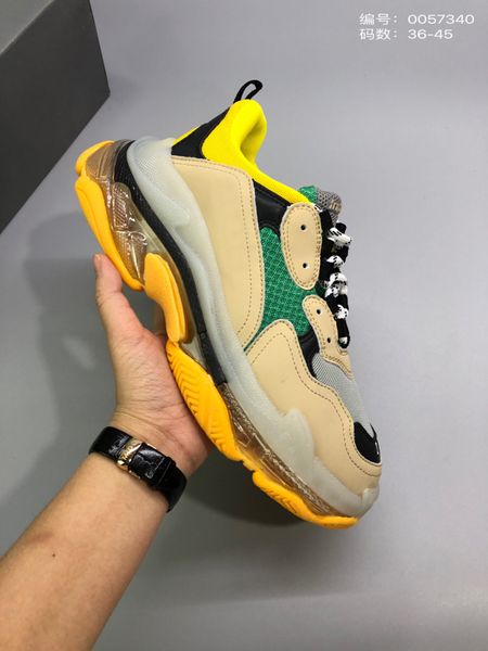 2020 triple s designer shoes vintage sneakers yellow green 20fw luxury mens trainers big bottom platform sports sneakers for men women, Black
2020 triple s designer shoes vintage sneakers yellow green 20fw luxury mens trainers big bottom platform sports sneakers for men women, Black