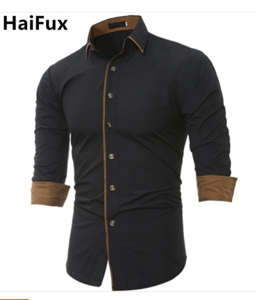 men shirt brand 2018 male long sleeve shirt caueal solid color slim fit black man dress shirts camisa masculina 3xl, White;black
men shirt brand 2018 male long sleeve shirt caueal solid color slim fit black man dress shirts camisa masculina 3xl, White;black