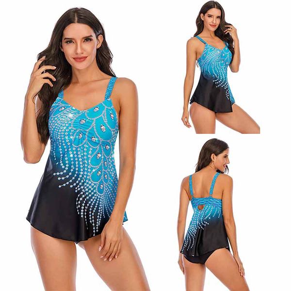 women swimwear feather print patchwork tankini halter rhinestone bathing suit tummy control high waist swimsuit plus size 8xl, White;black
women swimwear feather print patchwork tankini halter rhinestone bathing suit tummy control high waist swimsuit plus size 8xl, White;black
