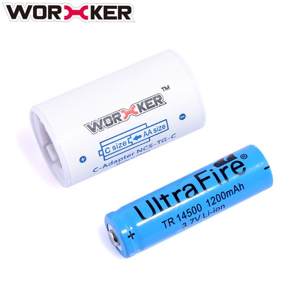 worker 6 pcs modified aa to c/d size spacer plastic battery converter adapter - white
worker 6 pcs modified aa to c/d size spacer plastic battery converter adapter - white