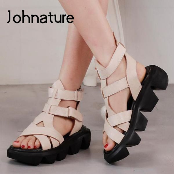 johnature summer 2020 new retro sandals genuine leather casual hook & loop flat with handmade concise platform ladies sandals, Black
johnature summer 2020 new retro sandals genuine leather casual hook & loop flat with handmade concise platform ladies sandals, Black