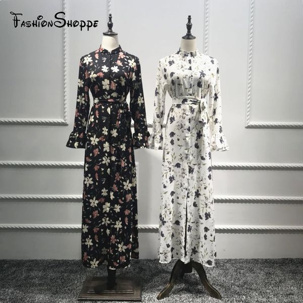 2018 new sleeve print flower dress fashion cardigan buttoned long dress #d602, Red
2018 new sleeve print flower dress fashion cardigan buttoned long dress #d602, Red
