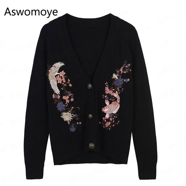 2017 new fashion autumn winter women cardigans full sleeve knitted sweater embroidery floral animal casual blouse single breast, White;black
2017 new fashion autumn winter women cardigans full sleeve knitted sweater embroidery floral animal casual blouse single breast, White;black
