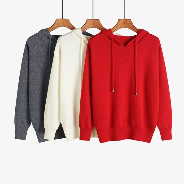 hooded 100 pure cashmere sweater women knitted warm fashion autumn and winter pullover shirt long sleeve solid color, White;black
hooded 100 pure cashmere sweater women knitted warm fashion autumn and winter pullover shirt long sleeve solid color, White;black