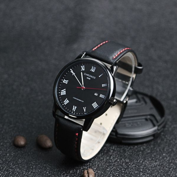 chronos brand business watch genuine leather men's watch auto date watches male clock life waterproof reloj hombre 2019 gift, Slivery;brown
chronos brand business watch genuine leather men's watch auto date watches male clock life waterproof reloj hombre 2019 gift, Slivery;brown