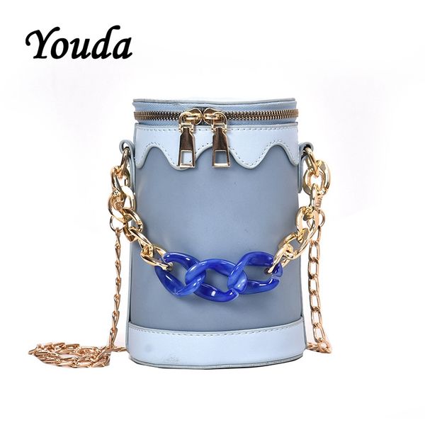 youda trendy shoulder messenger bag female fashion chain decorative bucket packet pu material elegant style women's bags
youda trendy shoulder messenger bag female fashion chain decorative bucket packet pu material elegant style women's bags