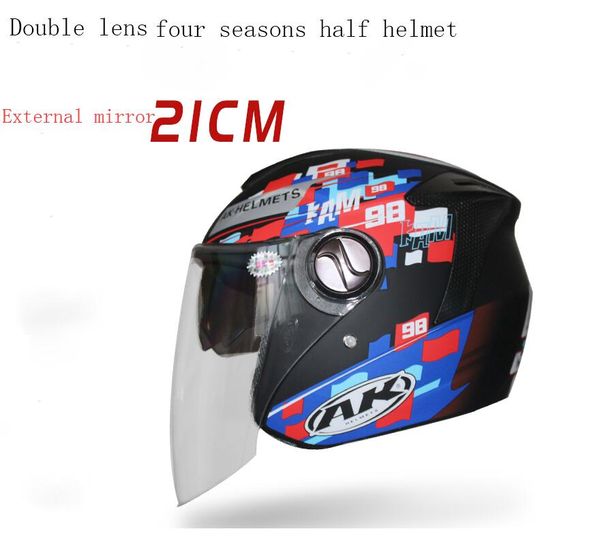 fashion ak-722 motorcycle helmet warm autumn and winter half helmet men and women half cover double lens
fashion ak-722 motorcycle helmet warm autumn and winter half helmet men and women half cover double lens