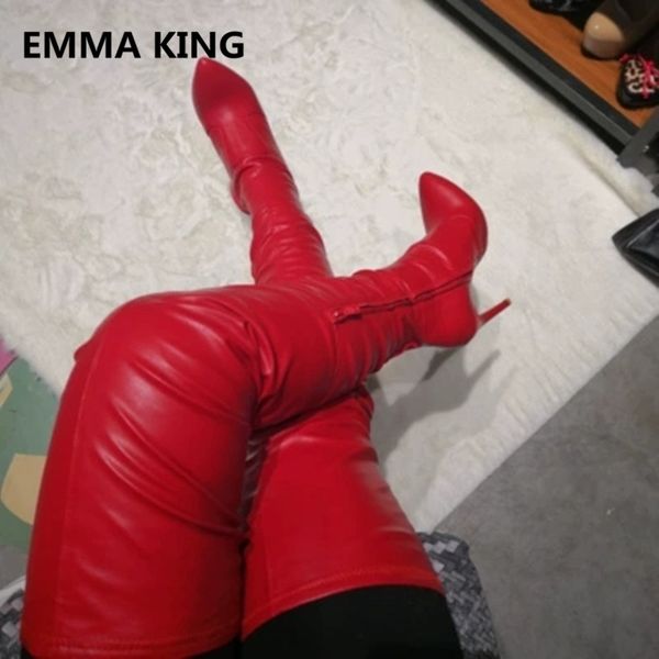 women over the knee boots pointed toe red leather high heels ladies autumn winter pleated shoes woman long motorcycle boots, Black
women over the knee boots pointed toe red leather high heels ladies autumn winter pleated shoes woman long motorcycle boots, Black
