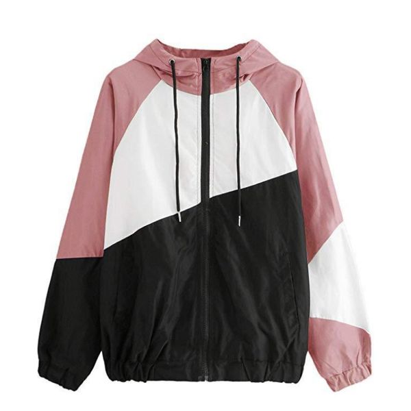 women basic jackets female zipper pockets casual long sleeves coats autumn hooded jacket two tone windbreaker jacket, Black;brown
women basic jackets female zipper pockets casual long sleeves coats autumn hooded jacket two tone windbreaker jacket, Black;brown