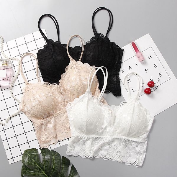women wireless bras lace bandage push up wire bralette seamless lingerie underwear for women, Red;black
women wireless bras lace bandage push up wire bralette seamless lingerie underwear for women, Red;black