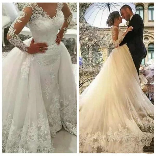 2019 elegant luxury long sleeve lace backless empire waist wedding dresses plus size mermaid nigeria vestido de casamento bridal gowns h042, White
2019 elegant luxury long sleeve lace backless empire waist wedding dresses plus size mermaid nigeria vestido de casamento bridal gowns h042, White