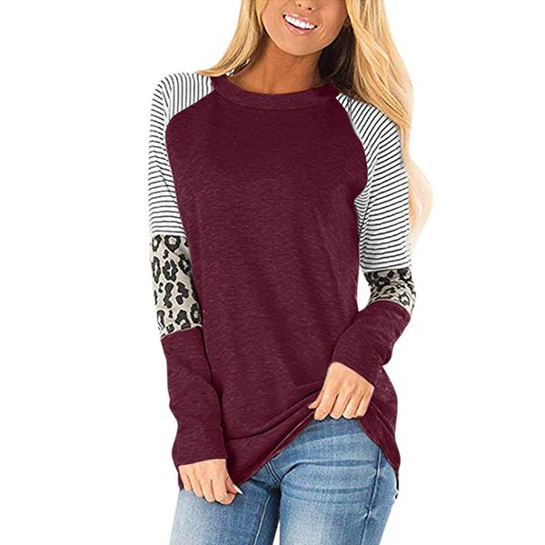 women daily spring autumn casual comfortable crew neck loose splice office soft long sleeve leopard stripe travel, White;black
women daily spring autumn casual comfortable crew neck loose splice office soft long sleeve leopard stripe travel, White;black
