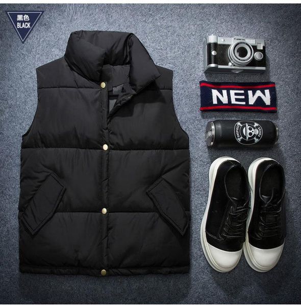 men vests youth cotton vest men's autumn and winter warm thickening couple jacket slim and handsome, Black;white
men vests youth cotton vest men's autumn and winter warm thickening couple jacket slim and handsome, Black;white