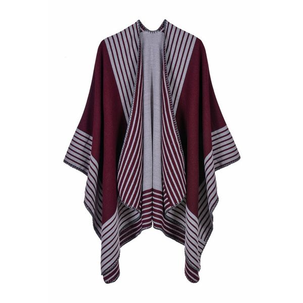 fashion strips women poncho long thick warm winter scarfs ladies square jacquard cashmere imitation shawl capes, White
fashion strips women poncho long thick warm winter scarfs ladies square jacquard cashmere imitation shawl capes, White