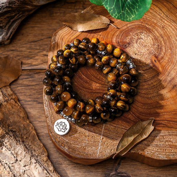 women men jewelry 8mm tiger eye stone beads tibetan om strand bracelet handmade diy 108 mala beads yoga bracelet or necklace, Golden;silver
women men jewelry 8mm tiger eye stone beads tibetan om strand bracelet handmade diy 108 mala beads yoga bracelet or necklace, Golden;silver