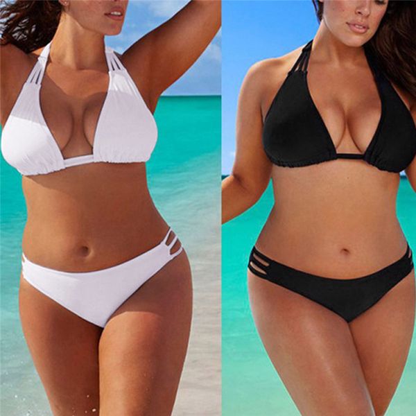 2019women's bikini low waist swimwear hollow plus size women's solid beach swimsuit suit padded bra brand new s30, White;black
2019women's bikini low waist swimwear hollow plus size women's solid beach swimsuit suit padded bra brand new s30, White;black