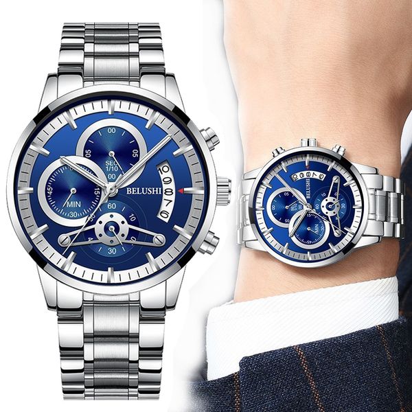 mens watches brand luxury big dial stainless steel quartz watch waterproof sport chronograph watch men montre homme, Slivery;brown
mens watches brand luxury big dial stainless steel quartz watch waterproof sport chronograph watch men montre homme, Slivery;brown