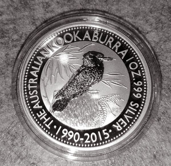 20pcs/lot,brand new - 1990-2015 the australian perth mint kookaburra 25th 1 oz silver coin
20pcs/lot,brand new - 1990-2015 the australian perth mint kookaburra 25th 1 oz silver coin