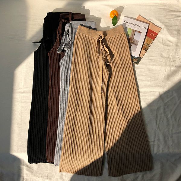 4 colors soft waxy comfortable high waist long pants female pure knitted wide leg pants casual loose knitted women (x149, Black;white
4 colors soft waxy comfortable high waist long pants female pure knitted wide leg pants casual loose knitted women (x149, Black;white