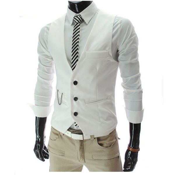 dress vests for men slim fit mens suit vest male waistcoat gilet homme casual sleeveless formal business jacket men's outerwear ale, Black;white
dress vests for men slim fit mens suit vest male waistcoat gilet homme casual sleeveless formal business jacket men's outerwear ale, Black;white