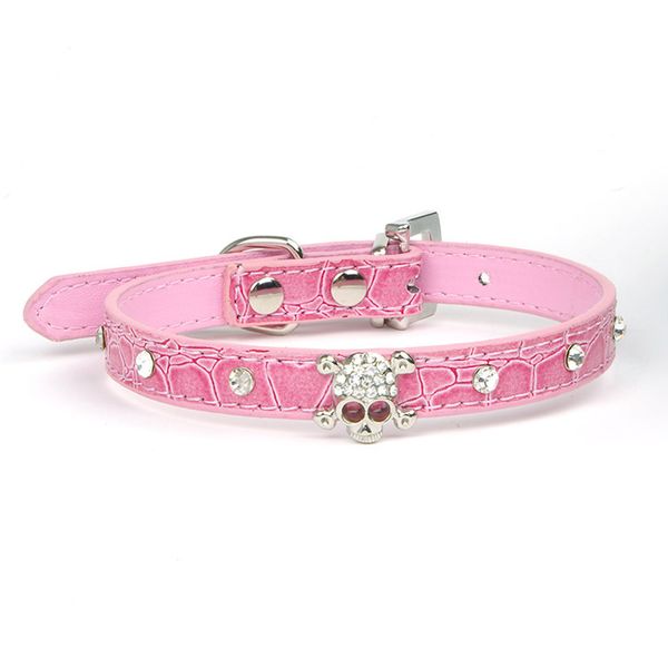 fashion adjustable leather pet dog collars necklaces with crystal rhinestone skull for small medium pet cat collars,collar perro
fashion adjustable leather pet dog collars necklaces with crystal rhinestone skull for small medium pet cat collars,collar perro