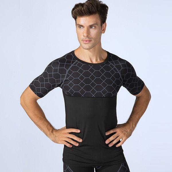 running jerseys men's fitness short-sleeved printed stitching sports training, sweat-wicking and quick-drying high-elastic tight clothe, Black;blue
running jerseys men's fitness short-sleeved printed stitching sports training, sweat-wicking and quick-drying high-elastic tight clothe, Black;blue