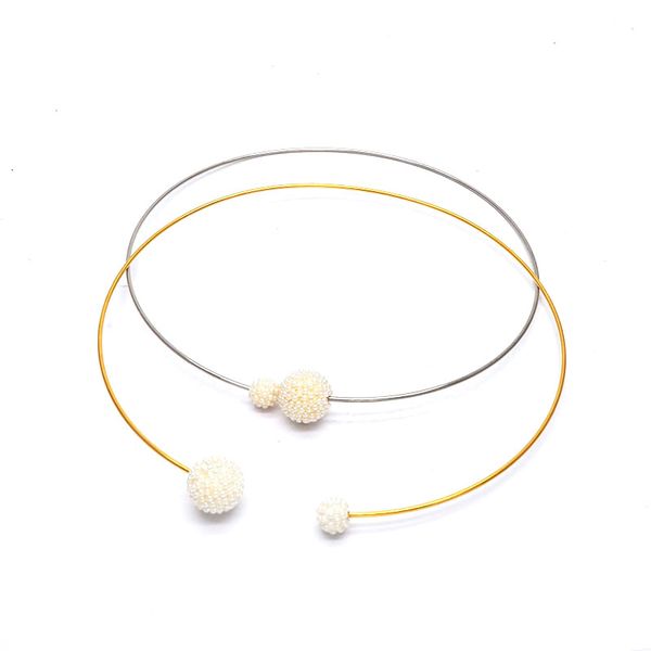 2019 new women style open round torques with big&small pearl for women gold silver necklaces jewelry n03187
2019 new women style open round torques with big&small pearl for women gold silver necklaces jewelry n03187