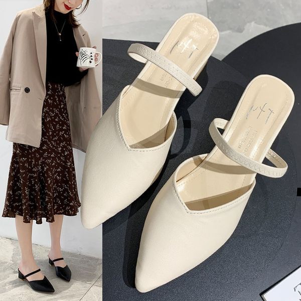 2020 женских весна остроконечных toe баотоу половина тапочек женский semi-high heeled коренастых пятки все матч трусы женщина, Black
2020 женских весна остроконечных toe баотоу половина тапочек женский semi-high heeled коренастых пятки все матч трусы женщина, Black