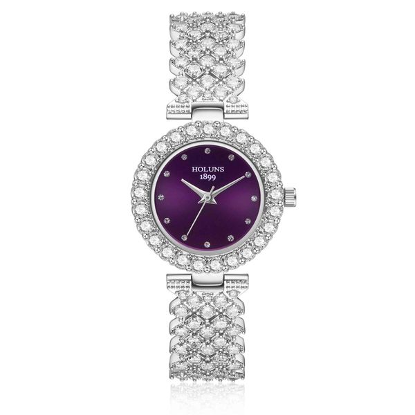 

2019 holuns brand luxury women diamond watches japan quartz 5 atm waterproof ladies watch stainless steel fashion reloj mujer brw, Slivery;brown
