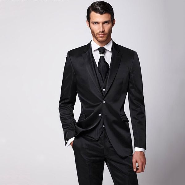 peak latest designs black satin men suits for wedding groom tuxedo men blazers groomsmen jacket 3piece terno masculino costume homme, Black;gray
peak latest designs black satin men suits for wedding groom tuxedo men blazers groomsmen jacket 3piece terno masculino costume homme, Black;gray