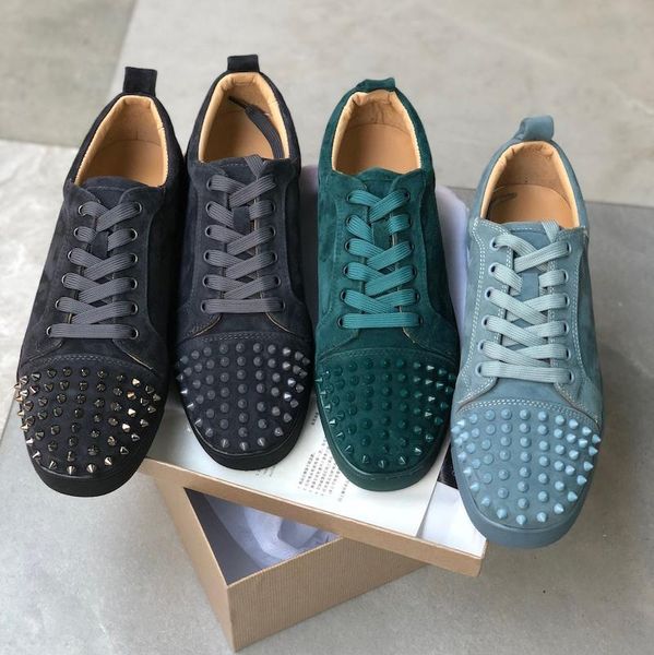 2020 designer sneakers red bottom spikes flat velours suede sneakers iron grey men trainers 100% real leather party shoes
2020 designer sneakers red bottom spikes flat velours suede sneakers iron grey men trainers 100% real leather party shoes