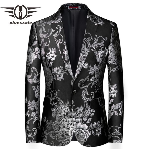 men's suits & blazers plyesxale male blazer floral printing one button prom men plus size 5xl slim fit wedding man q1000, White;black
men's suits & blazers plyesxale male blazer floral printing one button prom men plus size 5xl slim fit wedding man q1000, White;black