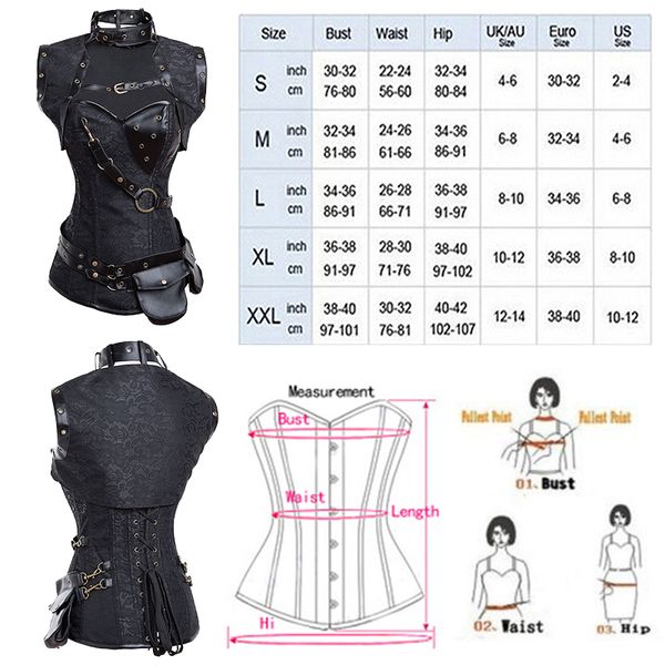 miss moly women's gothic corset steampunk black bustier fancy lingerie bustier boned costume faux leather dress body shaper, Black;white
miss moly women's gothic corset steampunk black bustier fancy lingerie bustier boned costume faux leather dress body shaper, Black;white