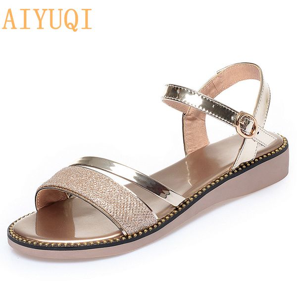 aiyuqi women's sandals flat 2020 new golden female summer sandals fashion sweet silver big size 41 42 women, Black
aiyuqi women's sandals flat 2020 new golden female summer sandals fashion sweet silver big size 41 42 women, Black