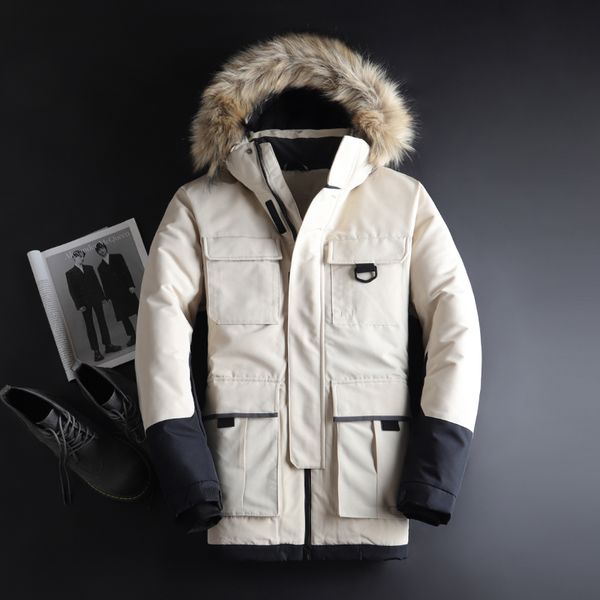 2019 new fashion winter 70% white duck down jacket ,hooded fur collar slim long parka men coat, Black
2019 new fashion winter 70% white duck down jacket ,hooded fur collar slim long parka men coat, Black