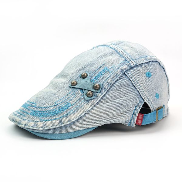 denim sunshade hat male duck tongue hat retro leisure spring and autumn front woman, Blue;gray
denim sunshade hat male duck tongue hat retro leisure spring and autumn front woman, Blue;gray