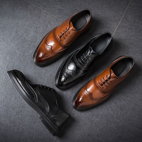 dropshipping 2019 mens fashion spring/autumn dress business leather shoes male new lace up bullock wedding office shoes a237, Black
dropshipping 2019 mens fashion spring/autumn dress business leather shoes male new lace up bullock wedding office shoes a237, Black