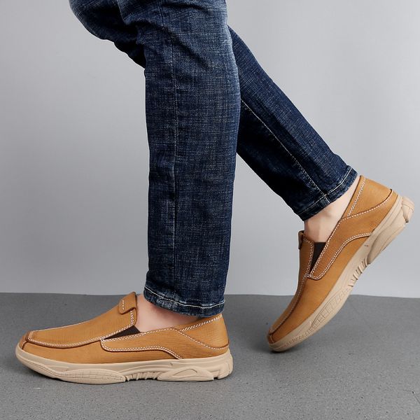 selling leather shoes men good quality fashion men sneaker wearable shoe anti slip slip on flats footwear, Black
selling leather shoes men good quality fashion men sneaker wearable shoe anti slip slip on flats footwear, Black