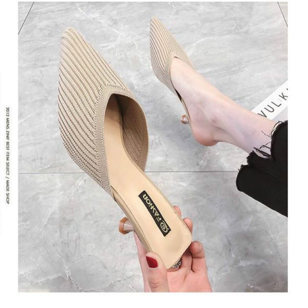 net lavender lazy baotou half slippers women wear 2019 summer new knitted stiletto pointed high heel sandals autumn, Black
net lavender lazy baotou half slippers women wear 2019 summer new knitted stiletto pointed high heel sandals autumn, Black
