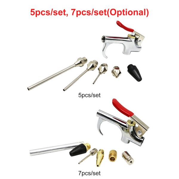 5pcs/7pcs air compressor tools kit air blow gun set with 5 interchangeable nozzles and over-sized trigger tool set
5pcs/7pcs air compressor tools kit air blow gun set with 5 interchangeable nozzles and over-sized trigger tool set