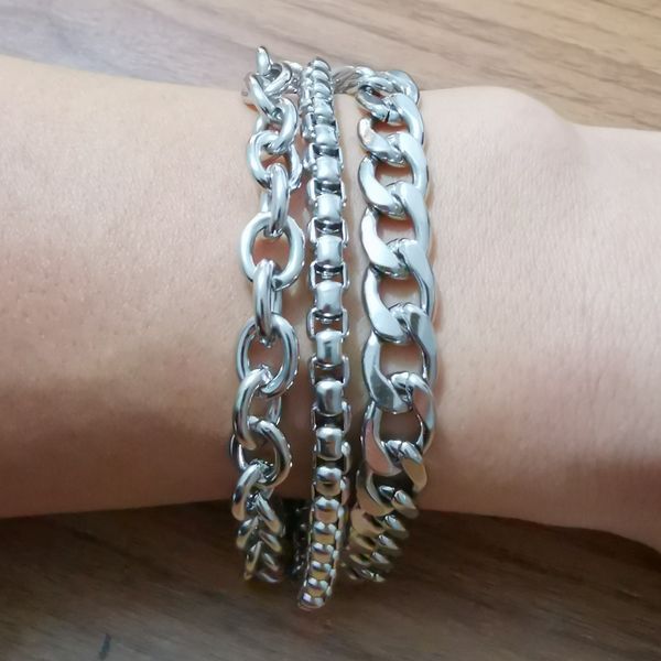 new box chain figaro chain oval chain compound style stainless steel bracelet,metal charm,men's,women's,7inch--10inch, Black
new box chain figaro chain oval chain compound style stainless steel bracelet,metal charm,men's,women's,7inch--10inch, Black