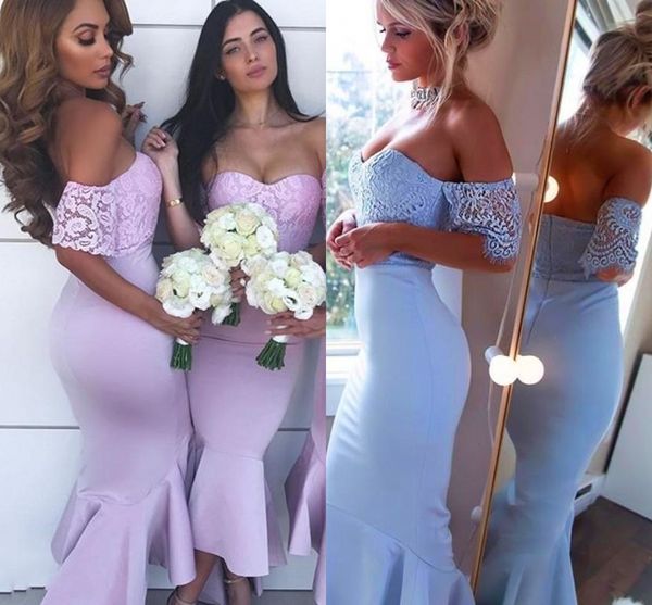 dubai stylish mermaid bridesmaid dresses off shoulder lace short sleeves ankle length cocktail dresses wedding party prom gowns, White;pink
dubai stylish mermaid bridesmaid dresses off shoulder lace short sleeves ankle length cocktail dresses wedding party prom gowns, White;pink