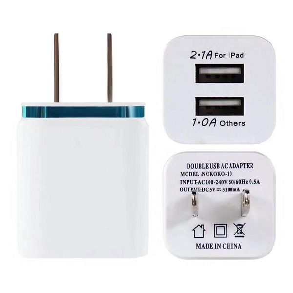 USB зарядное устройство 2.1A 1A двухпортовый USB Cube адаптер питания зарядное устройств
USB зарядное устройство 2.1A 1A двухпортовый USB Cube адаптер питания зарядное устройств