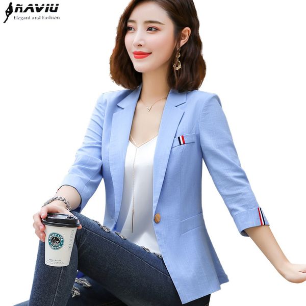 women's suits & blazers fashion women jacket 2021 spring formal temperament slim half sleeve blazer office ladies casual coat, White;black
women's suits & blazers fashion women jacket 2021 spring formal temperament slim half sleeve blazer office ladies casual coat, White;black