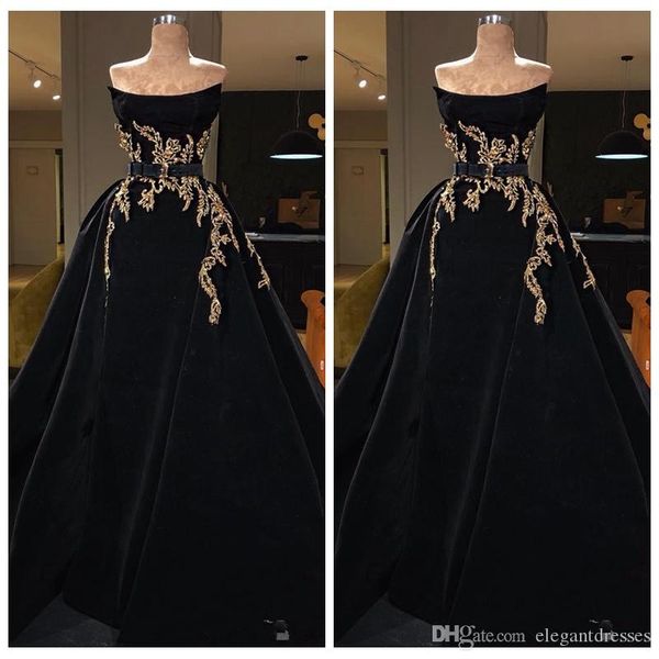 elegant strapless evening dresses a-line with gold embroidery special occasion party gowns celebrity gowns maxi prom wear robe de marie, Black;red
elegant strapless evening dresses a-line with gold embroidery special occasion party gowns celebrity gowns maxi prom wear robe de marie, Black;red